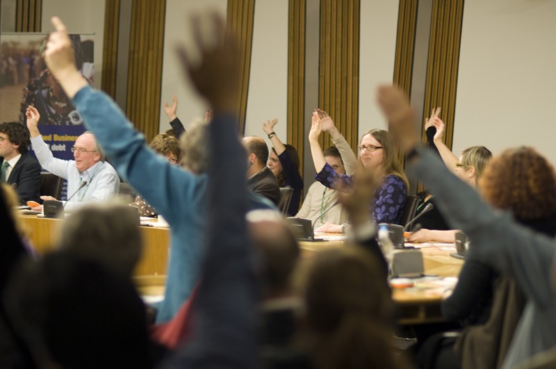 Participants Vote at the 2011 People's Debt Tribunal: Emma Boyd